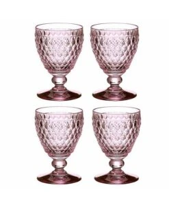 Villeroy & Boch Ston Rose Claret, Set Of 4