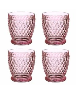 Villeroy & Boch Ston Rose Double Old Fashioned, Set Of 4