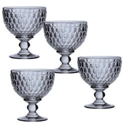 Villeroy And Boch 4" Boston Colored Champagne, Dessert Bowl Blue Set Of 4