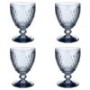 Villeroy & Boch V&B - Boston Blue Wine Goblet Set 4pce -Villeroy & Boch 168773 Large