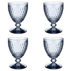 Villeroy & Boch V&B - Boston Blue Wine Goblet Set 4pce
