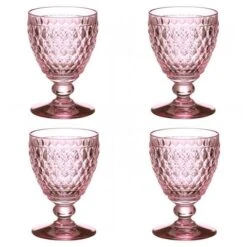 Villeroy & Boch V&B - Boston Wine Goblet Rose Set 4pce