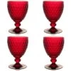 Villeroy & Boch V&B - Boston Water Goblet Red Set 4pce -Villeroy & Boch 168779 Large