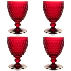 Villeroy & Boch V&B - Boston Water Goblet Red Set 4pce