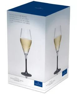 Villeroy & Boch Manufacture Rock Champagne Flutes, Set Of 4 -Villeroy & Boch 19149719 fpx