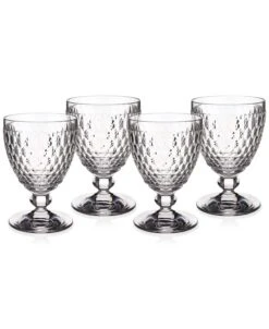 Villeroy & Boch 14 Oz Boston Crystal Goblet, Set Of 4