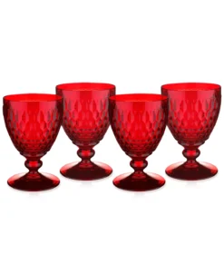 Villeroy & Boch 11 Oz Boston Claret, Set Of 4