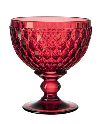 Villeroy & Boch Ston Red Crystal Dessert Bowl/ Champagne Glass, Set Of 4 4 Villeroy & Boch Ston Red Crystal Dessert Bowl/ Champagne Glass, Set Of 4 - Image 2