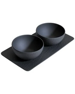 Villeroy & Boch Manufacture Rock 3pc Condiment Set Home
