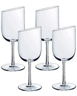 Villeroy & Boch Newmoon Set Of 4 Glass White Wine Clarets Home