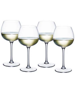 Villeroy & Boch Purismo Set Of 4 Wine White Glasses Home