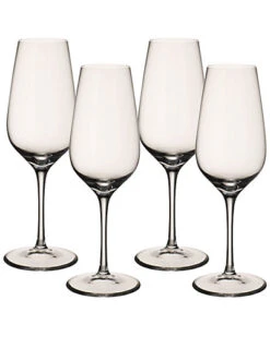 Villeroy & Boch Entree Set Of 4 Champagne Flutes Home
