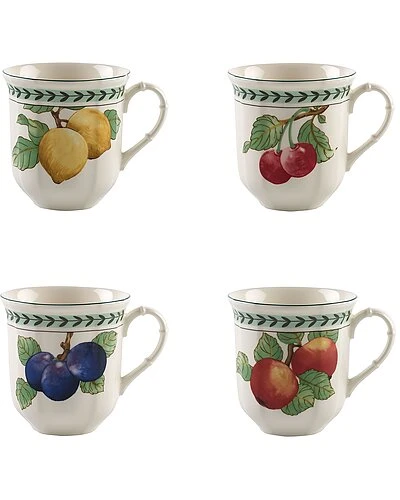 Villeroy & Boch French Garden Modern Fruits Set Of 4 Jumbo Mugs Home 3 Villeroy & Boch French Garden Modern Fruits Set Of 4 Jumbo Mugs Home
