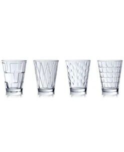 Villeroy & Boch Dressed Up Assorted Clear Tumblers, Set Of 4